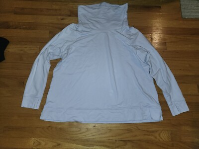 Denim & Co. Active Pullover Sweatshirt Sz 2X Purple Turtle Neck Exc Cond