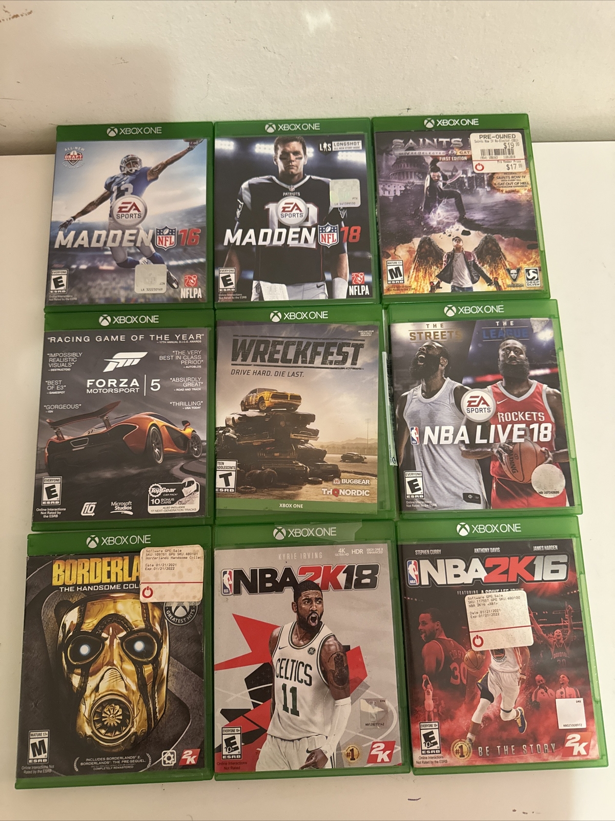 LOT OF 9 XBOX ONE GAMES USED eBay