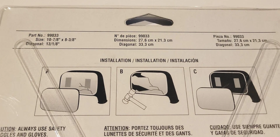 Cristal Espejo Repuesto para 92-06 Econoline Driver Side 99033 Foto 4 de 4