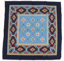 Vintage Aztec Handkerchief Cotton/Poly RN 14193 Bandana Made In The USA