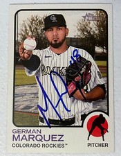GERMAN MARQUEZ 2022 Topps Heritage signed auto autograph Card COA