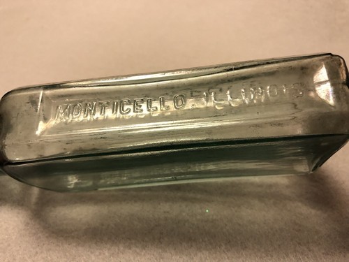 Antique Dr. WB Caldwell’s Syrup Pepsin Aqua 2-pc Blown Mold Bottle VG - Picture 4 of 6