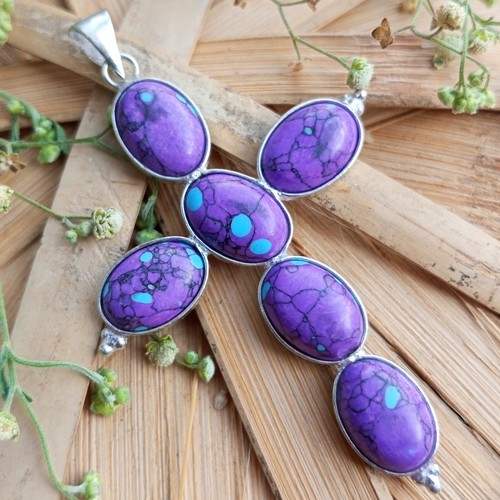 One of a kind Genuine Turquoise .925 Sterling Silver handmade Pendant
