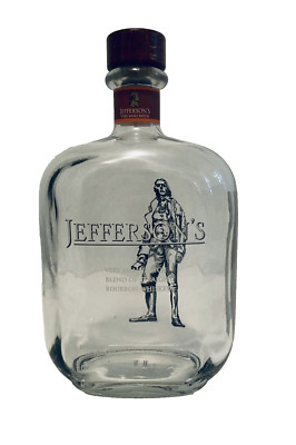 Jefferson's Very Small Batch Kentucky Bourbon Whiskey Empty Glass Bottle 750ml 