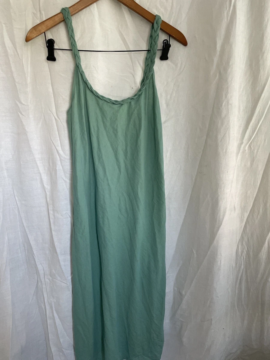 ZARA Mint green T Shirt Midi Dress Braided Straps S Viscose wash Travel | eBay ZARA Mint green T Shirt Midi Dress Braided Straps S Viscose wash Travel | eBay