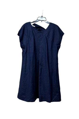 Charter Club Bow-Back Linen A-Line Dress, Intrepid Blue, Sz. PXL - Picture 9 of 12