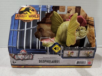 Jurassic World Dominion Dilophosaurus Uncaged Chomp & Roar Mattel Action Figure