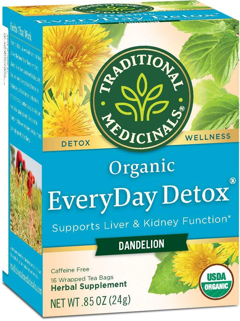 Traditional Medicinals Organic Detox Dandelion Tea, Liver & Kidney, 96