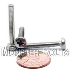 M3.5 / 3.5mm Phillips Pan Head Machine Screws, Stainless Steel A2, DIN 7985