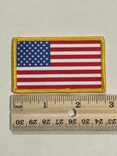 Printed Style American Flag Embroidery Patch