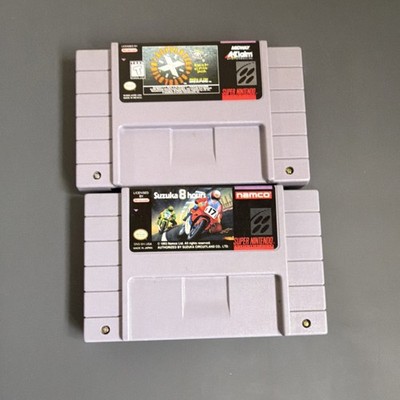 Revolution X & Suzuka 8 Hours (SUPER NES, Midway/Namco) Shooter, Racing