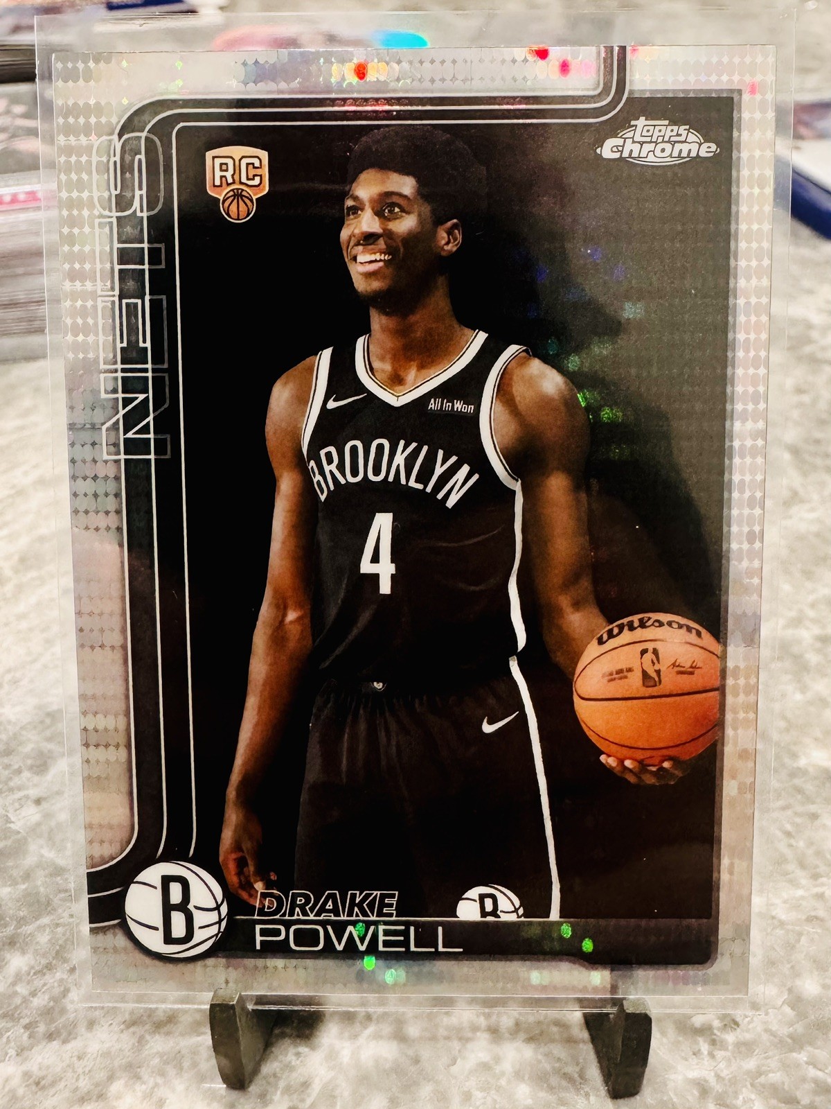 2025-26 Topps Chrome Drake Powell Pulsar Parallel Rookie Card #272 Brooklyn Nets