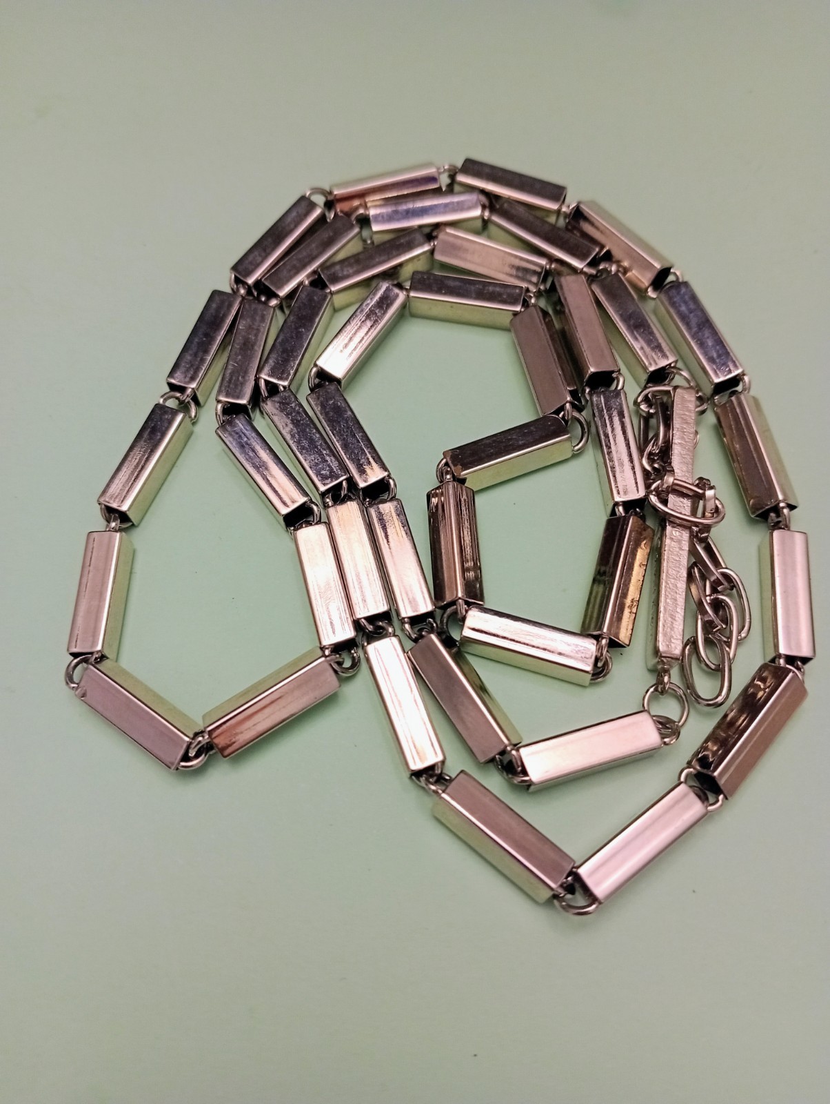 Calvin Klein Silver-Toned Rectangular Links Chain… - image 1