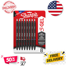Sharpie S-Gel, Gel Pens, Medium Point 0.7mm , Assorted Colors, 8 Count