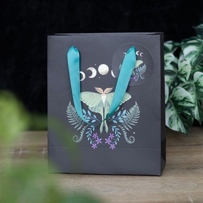 DARK FOREST LUNA MOTTENDRUCK GEBURTSTAG PARTY GESCHENKTÜTE MIT GESCHENKANHÄNGER