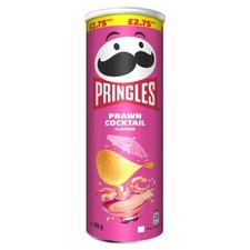 Pringles Prawn Cocktail Crisps 6 x 165g Priced Tubs