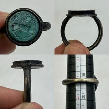 Unresearched Collectible Roman Greek Silver Ring With Animal Intaglio