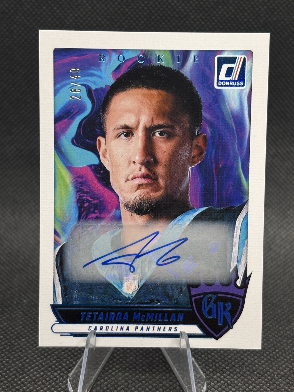 Tetairoa McMillan 2025 Donruss Rookie Auto /49 Gridiron Kings Panthers RC SP