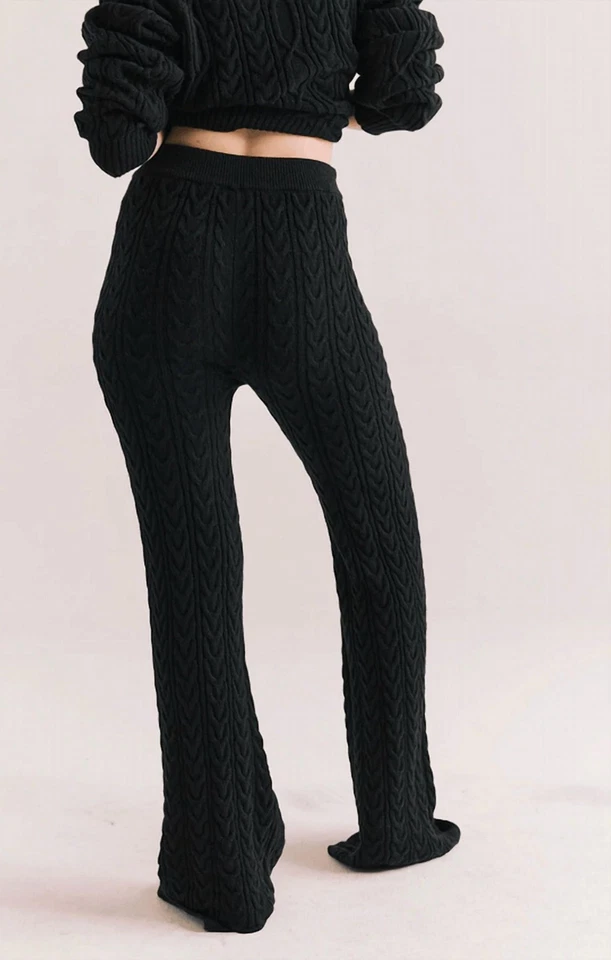 Chaser 女式押韵电缆针织裤 XS 码 — 第 2/4 张图片