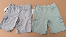 Wonder Nation Boys Elastic Waist Terry Cargo Shorts Sz XL Lot of 2 NWT