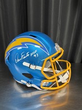 Dan Fouts Signed / Inscr Chargers FS Flash Alternate Speed Helmet Beckett COA