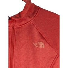 The North Face Track Jacket Coral Womens Size Medium Full Zip Fleece Pink Orange