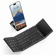 Foldable Bluetooth Keyboard with Touchpad, Wireless Folding Portable Keyboards