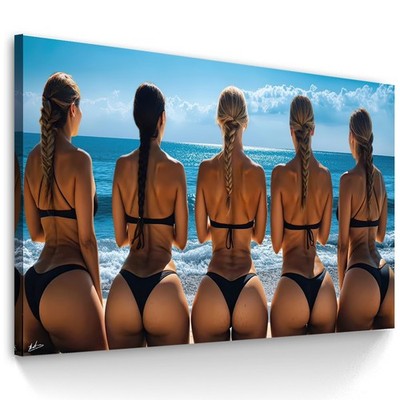 Leinwandbilder Erotik Frauen am Strand Moderne Wandkunst Wandbilder Deko  8577A
