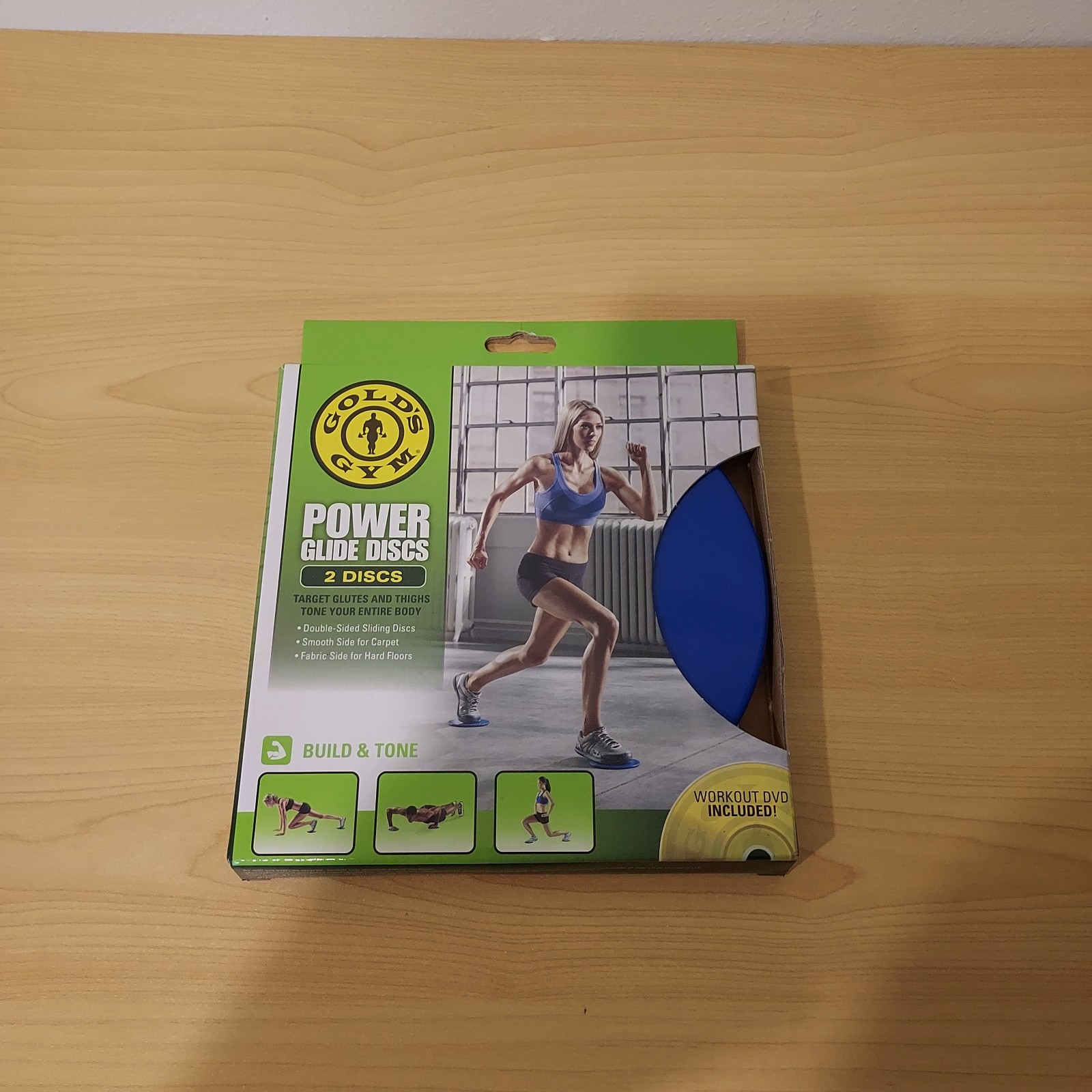 Gold's Gym Power Glides Discs Target Glutes Thighs Tone All Your Body New