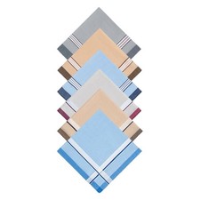 ZGZUN 6 Pack Men's Handkerchiefs Soft Cotton 15.74 15.74 inch, A