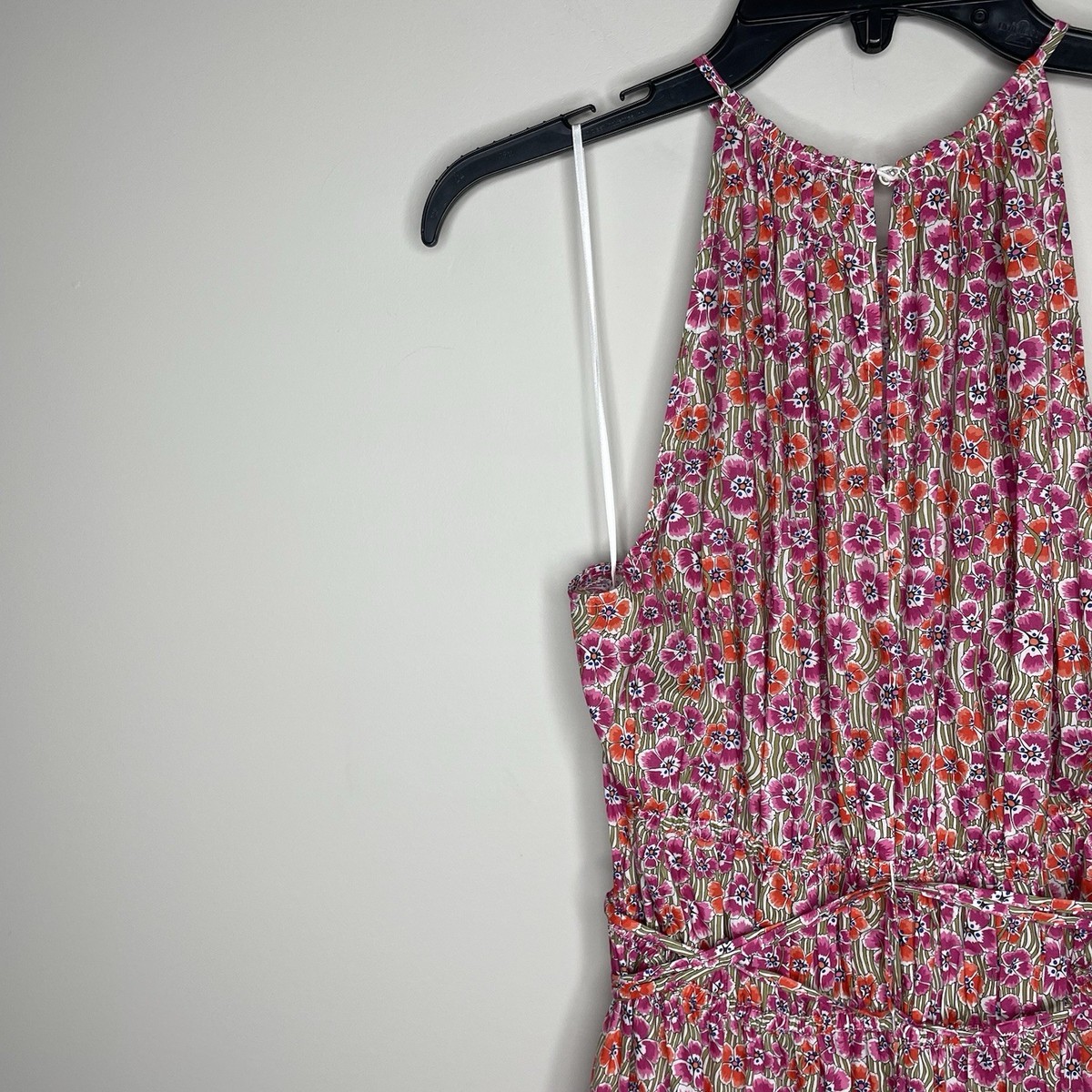 J.CREW Liberty Dress Women Medium Tie-Waist Halter NEW Ellie Pink Floral  CA089 | eBay