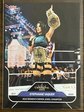 2025 Topps Now WWE #103 Stephanie Vaquer Crown Jewel BLACK 04/10