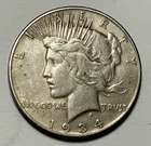1934 S  PEACE DOLLAR VF