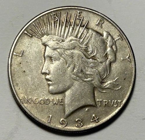 1934 S  PEACE DOLLAR VF