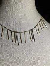 Vintage Necklace Isabel Marant  Signed   Fringe  Aprox 16”