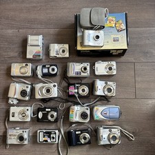 Point Shoot Camera Lot 19 AS IS Vivitar Nikon Sony Pentax Casio Fuji Samsung