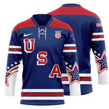 Team Usa Hockey Winter Olympics 2026 Blue Jersey