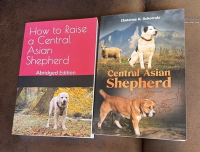 Pair Books On How To Raise A Central Asian Shepard Dog And About Guardian Dog 