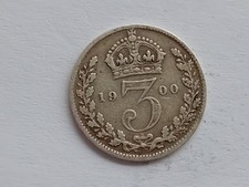1900 Victoria 3d Silver Threepence nice collectable condition
