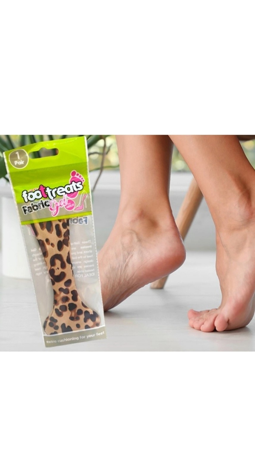 Pair Fabric Gel Heel Inserts Insoles Support Pads Plantar Shoe Foot Pain Relief