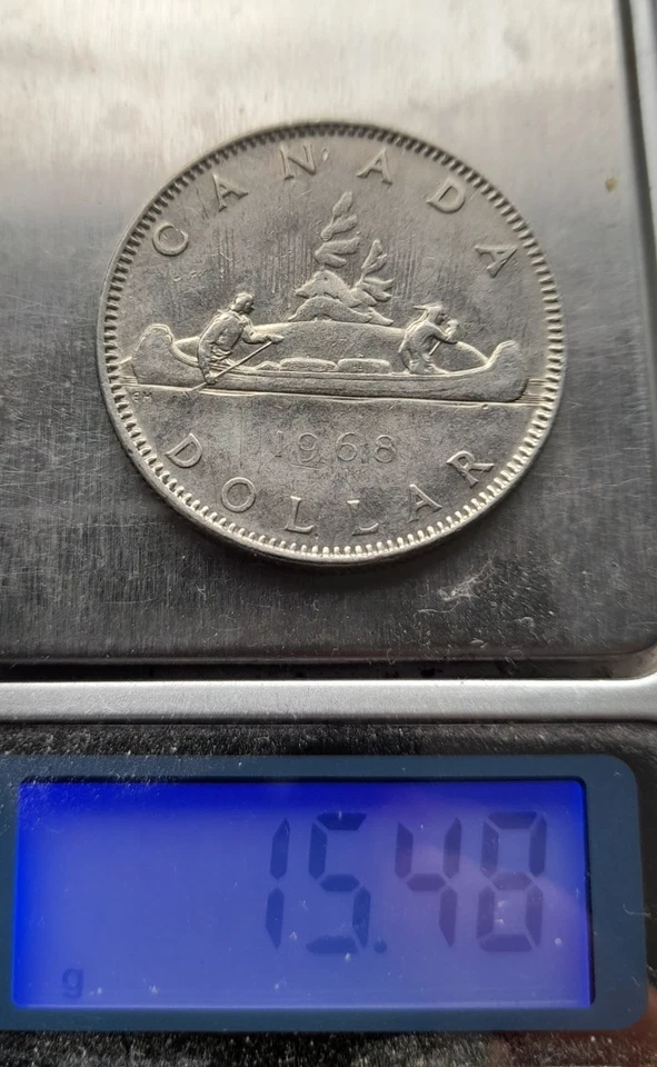 Canada pièce 1 Dollar 1968 Canadiens de Montréal Commémorative en Nickel Canoe - Photo 3/3