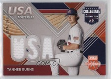 2020 Elite Extra Edition USA Baseball Material Orange 24/199 Tanner Burns 14tz