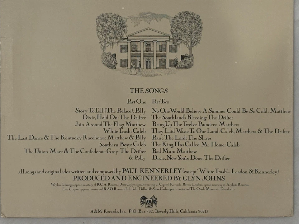 Vintage Vinyl White Mansions VG + Same Day Shipping Featuring Waylon Jennings - Image 3 of 4