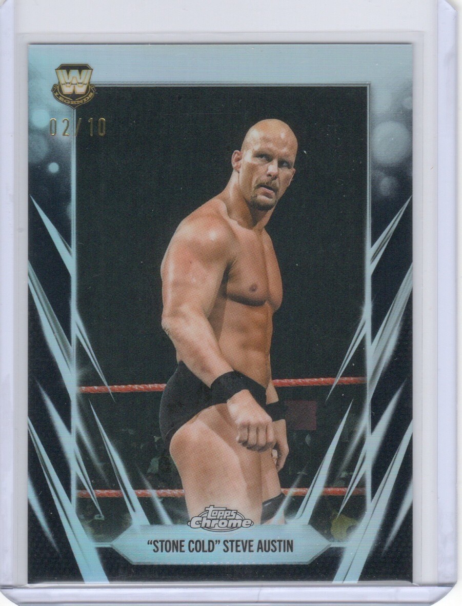 2026 Topps Chrome WWE STONE COLD STEVE AUSTIN black refractor #2/10