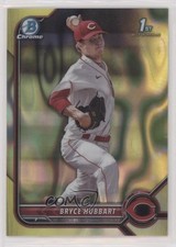 2022 Bowman Draft Chrome Yellow Lava Refractor 16/75 Bryce Hubbart #BDC-17 0w3