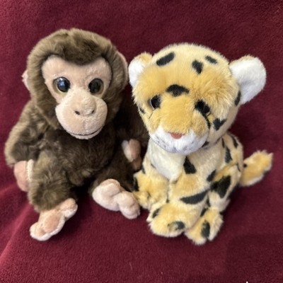 Pfoten Leopard und Affe 8 Zoll Stofftiere sehr guter Zustand