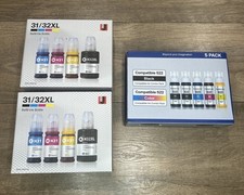 Lot 31 32XL Ink Bottle Refill Kit Compatible HP Smart Tank 5101 7301 7602 700