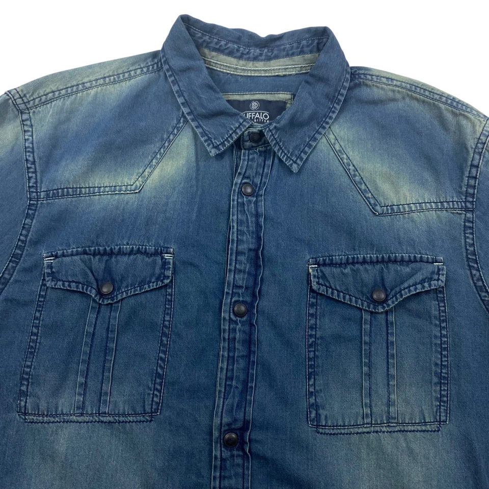 Buffalo David Bitton Snap button denim shirt Men's L - Image 2 of 4