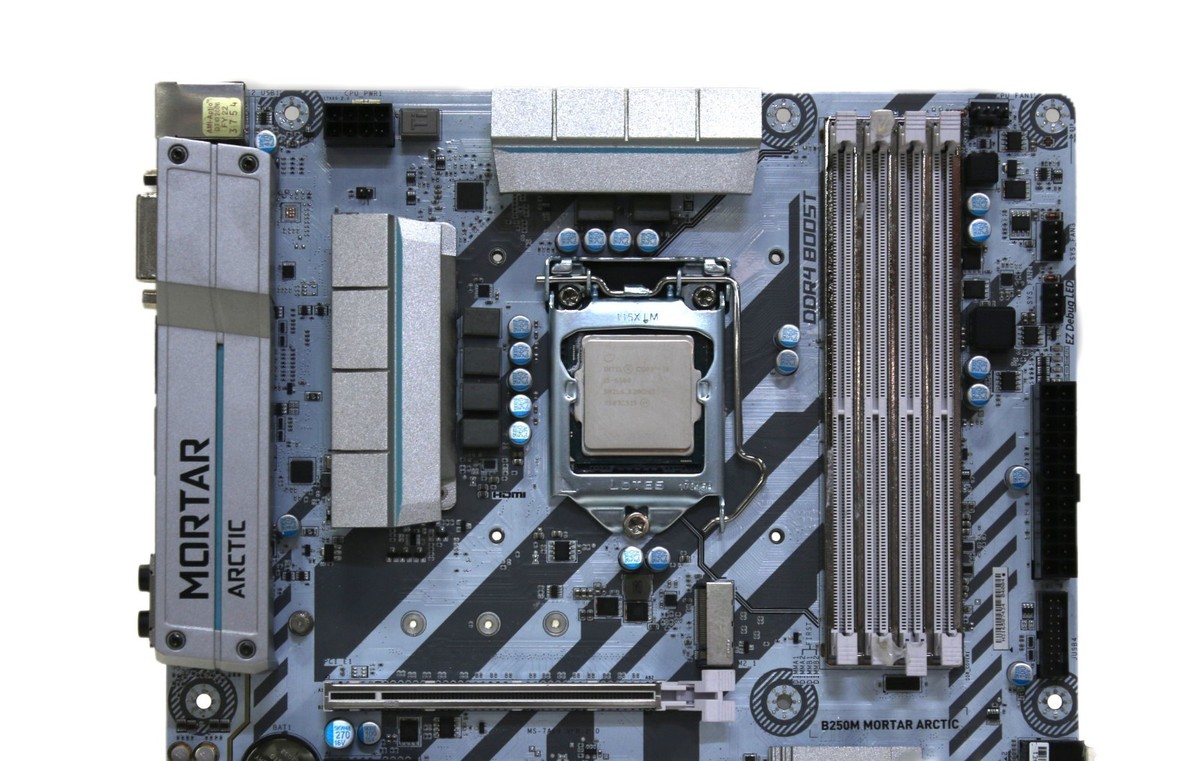 MSI B250M Mortar Arctic DDR4 MicroATX Motherboard w/ Intel i5-6500