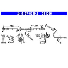 Bremsschlauch hinten rechts für Opel Astra G F70 T98 F35 H A04 L70 | 24539633
